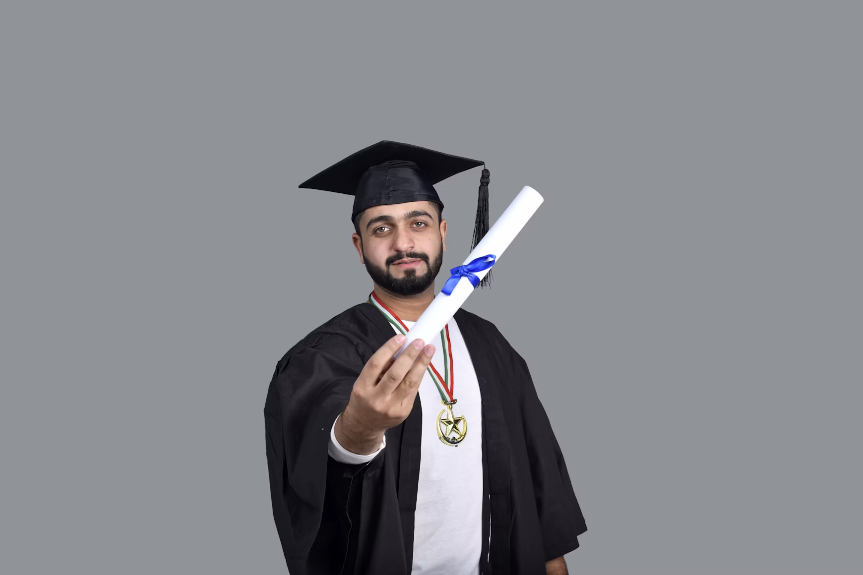 Student receiving industry-recognized AI certification for career advancement